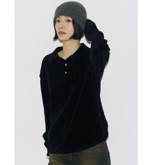 EMODA「【VEQUM】VELOUR TEXTURE KNIT POLO」|ニット・セーター|
