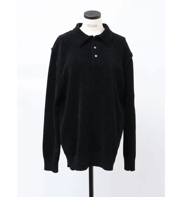 EMODA「【VEQUM】VELOUR TEXTURE KNIT POLO」|ニット・セーター|