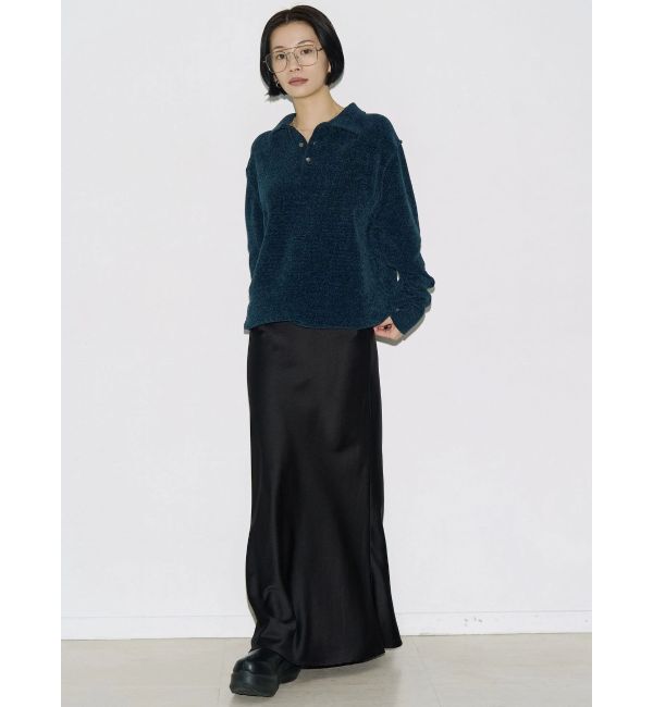 EMODA「【VEQUM】VELOUR TEXTURE KNIT POLO」|ニット・セーター|