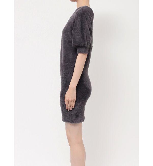 MERCURYDUO「2WAYミニシャギーハーフスリーブネックレス付ミニニットワンピース」|ワンピース|