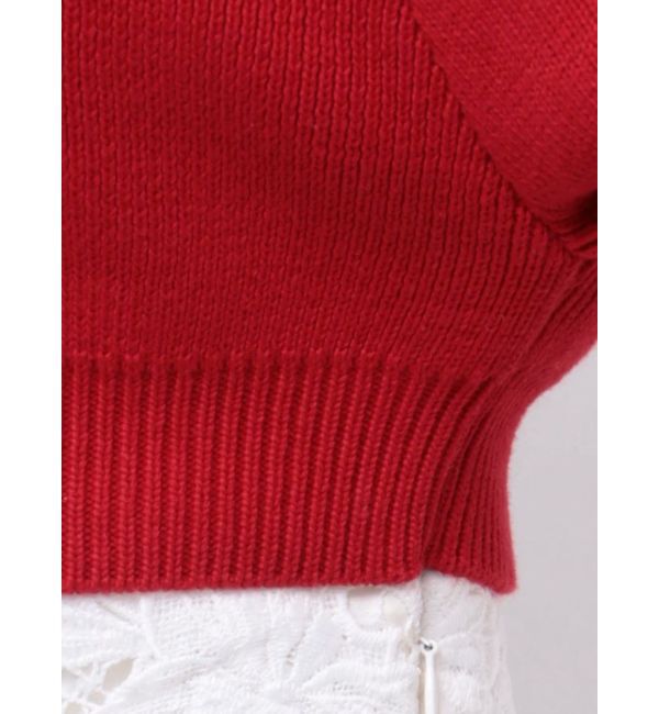 MERCURYDUO「クロップドオフショルダーニット」|ニット・セーター|