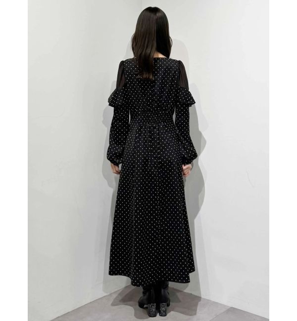 MERCURYDUO「ラッフルカラーパターンワンピース」|ワンピース|