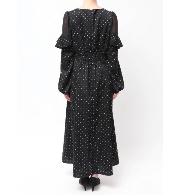 MERCURYDUO「ラッフルカラーパターンワンピース」|ワンピース|