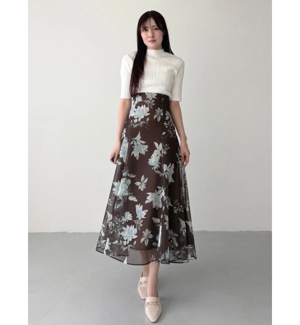 MERCURYDUO「ハーフスリーブリブニット」|ニット・セーター|