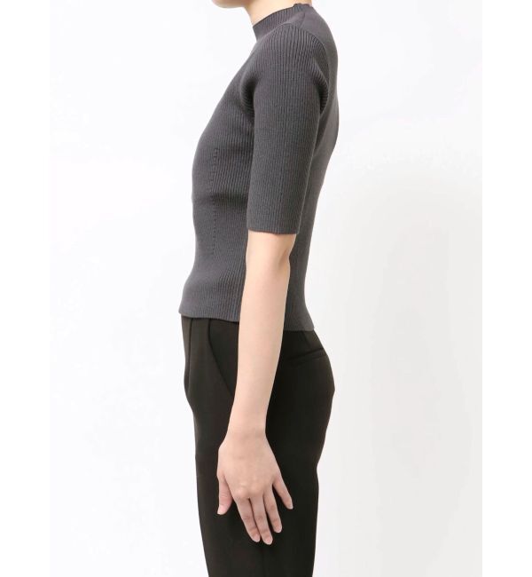 MERCURYDUO「ハーフスリーブリブニット」|ニット・セーター|