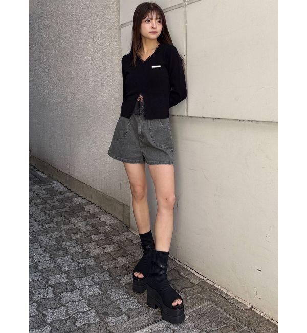 MURUA「ダブルベルトソックブーツ」|ショートブーツ|