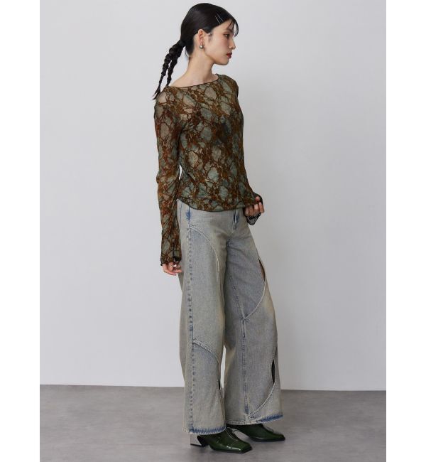 MURUA「フロッキーフラワーシアートップス」|Tシャツ・カットソー|