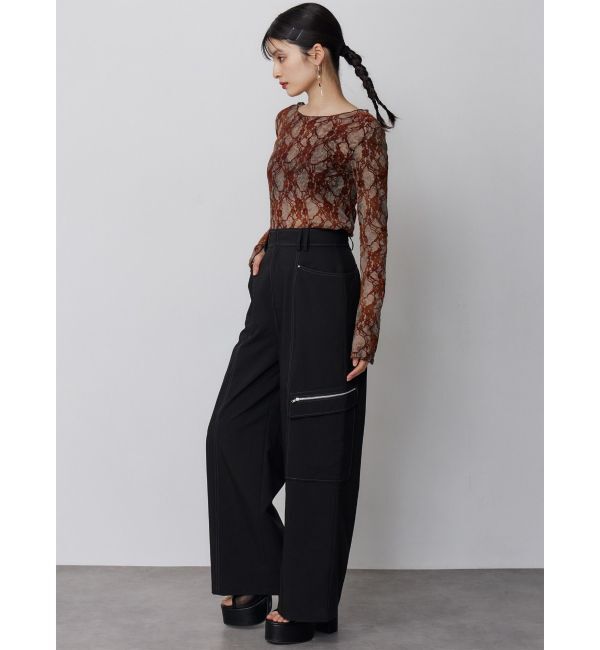 MURUA「フロッキーフラワーシアートップス」|Tシャツ・カットソー|