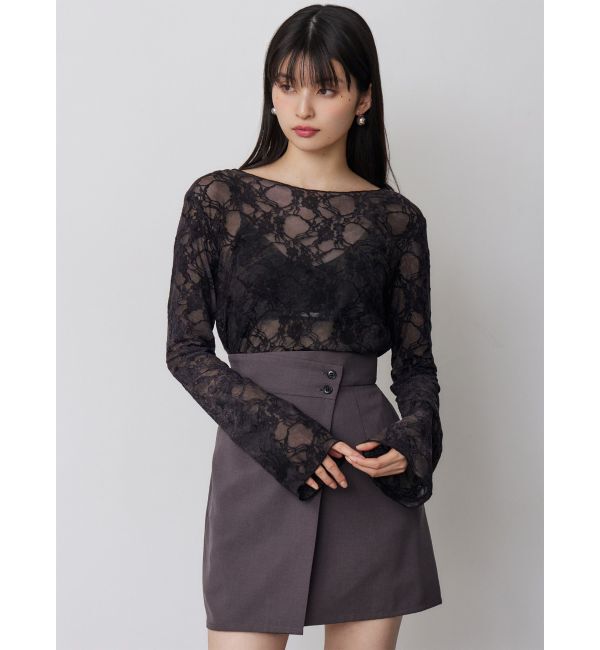 MURUA「フロッキーフラワーシアートップス」|Tシャツ・カットソー|