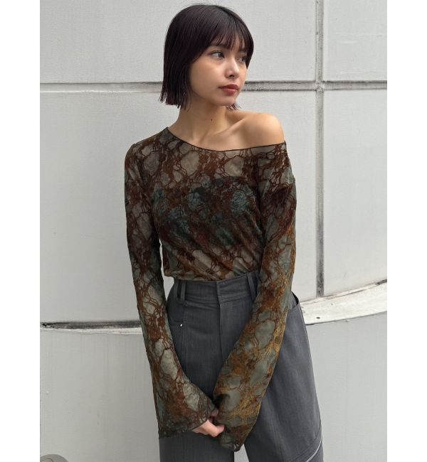 MURUA「フロッキーフラワーシアートップス」|Tシャツ・カットソー|