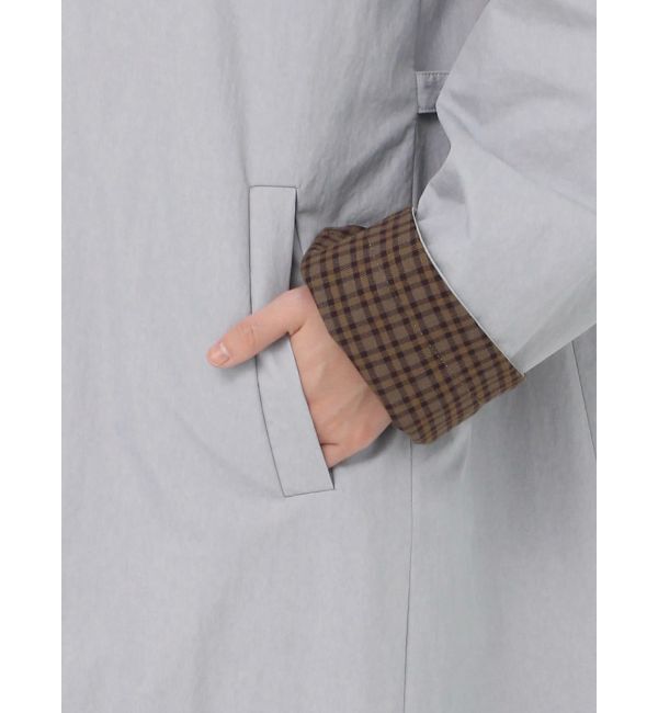 Ungrid「リバーシブルチェックロングコート」|ステンカラーコート|