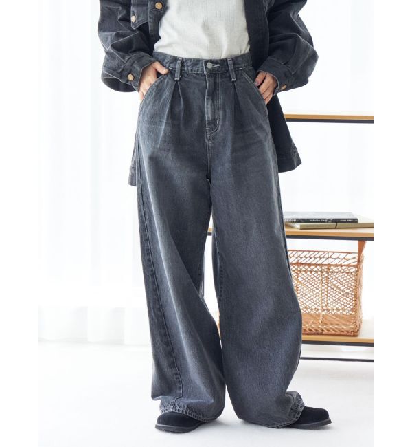 Ungrid「ウエストタックカーブデニム」|デニム|