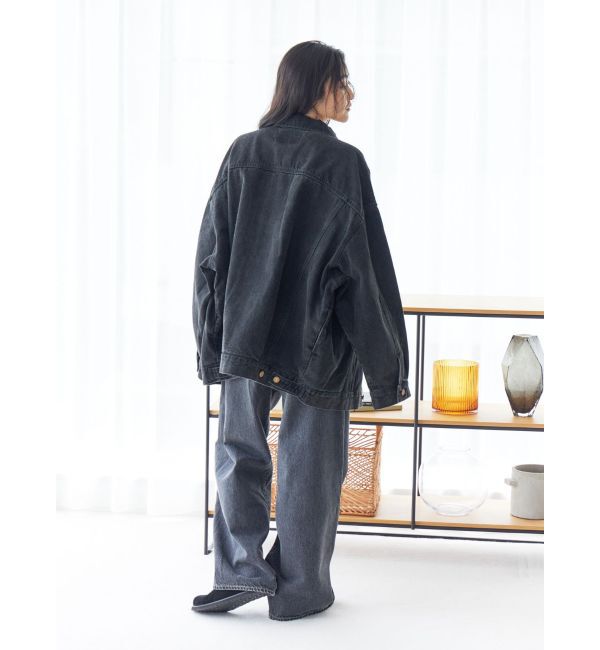 Ungrid「ウエストタックカーブデニム」|デニム|