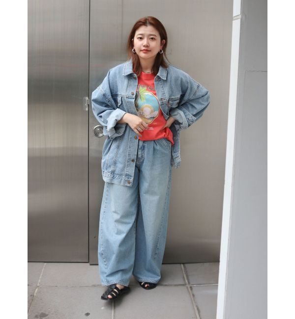 Ungrid「ウエストタックカーブデニム」|デニム|