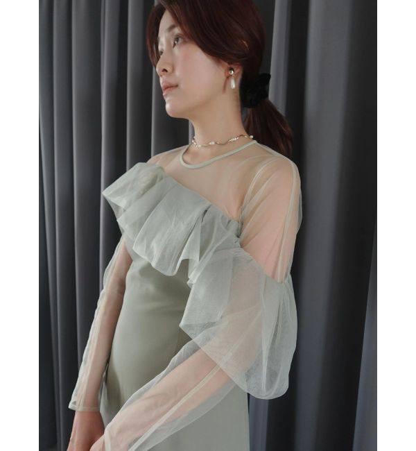 LAGUNAMOON「LADYアシンメトリーフリルドレス」|ドレス|