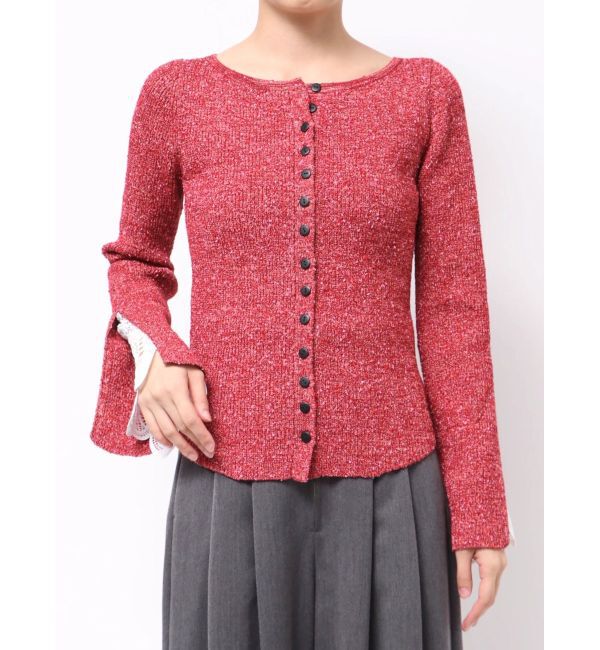 LAGUNAMOON「レーススリーブニットプルオーバー」|ニット・セーター|