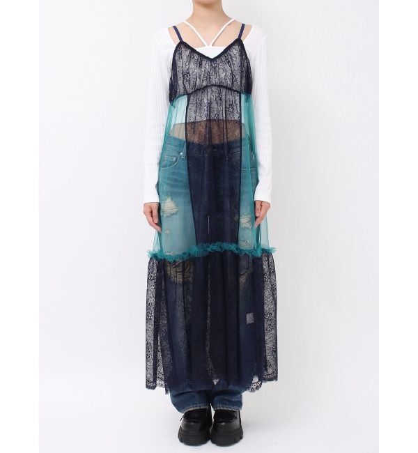 EVRIS「レースコンビロングキャミワンピース」|ワンピース|