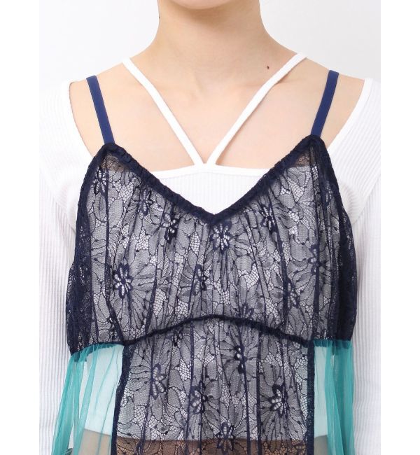 EVRIS「レースコンビロングキャミワンピース」|ワンピース|