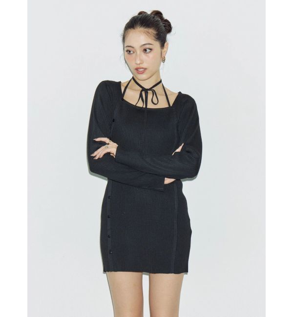 EVRIS「タイトニットミニワンピース」|ワンピース|