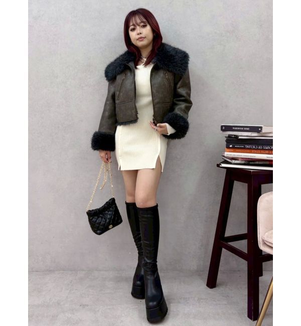 EVRIS「タイトニットミニワンピース」|ワンピース|