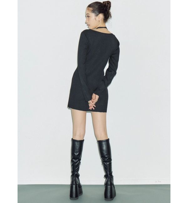EVRIS「タイトニットミニワンピース」|ワンピース|