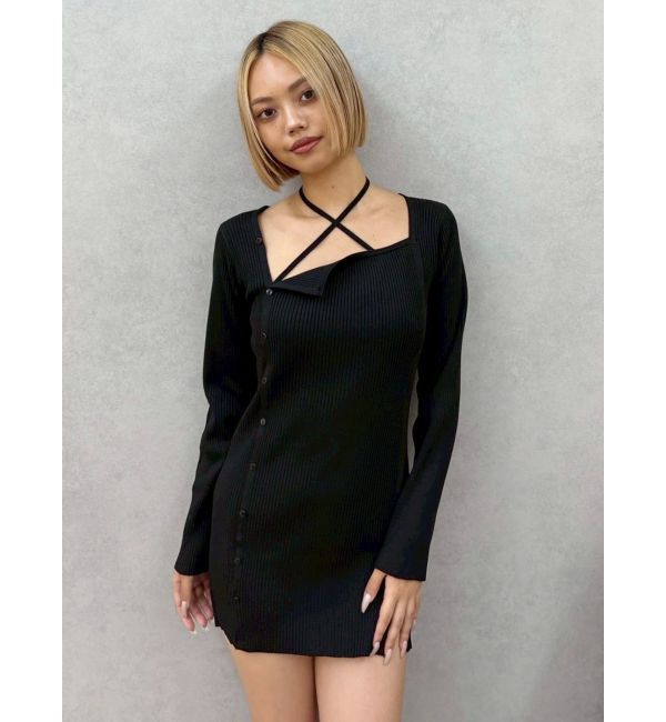 EVRIS「タイトニットミニワンピース」|ワンピース|