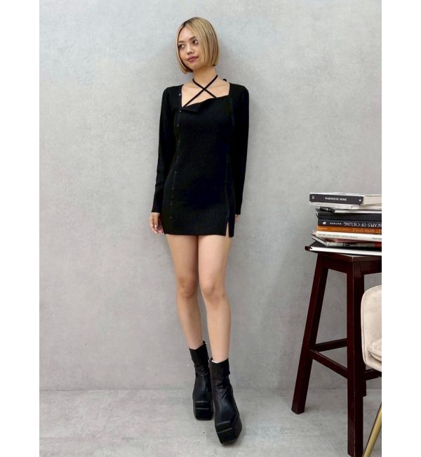 EVRIS「タイトニットミニワンピース」|ワンピース|