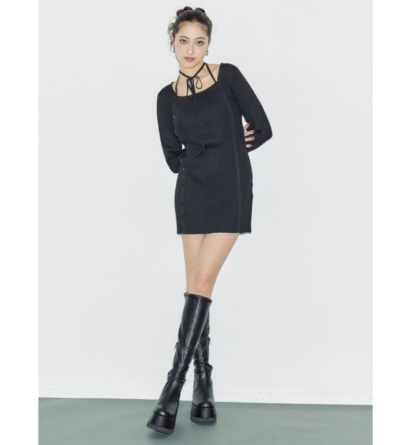 EVRIS「タイトニットミニワンピース」|ワンピース|
