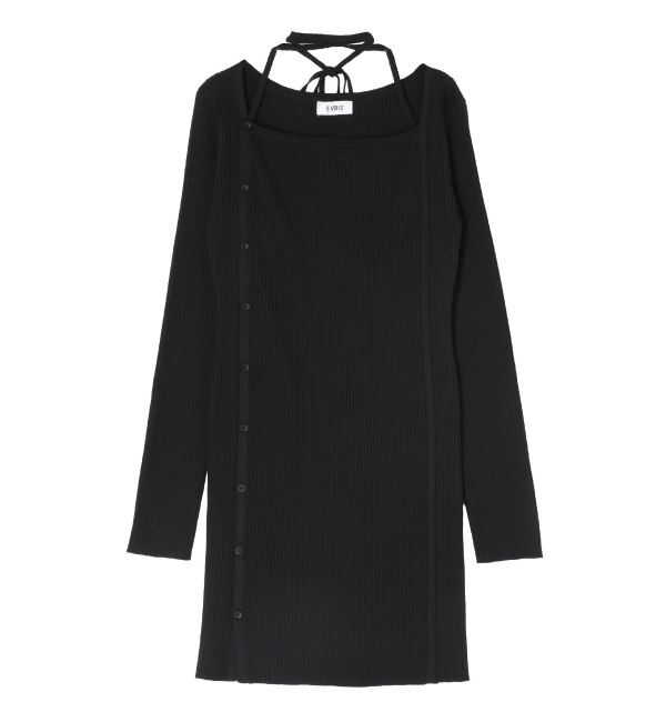 EVRIS「タイトニットミニワンピース」|ワンピース|
