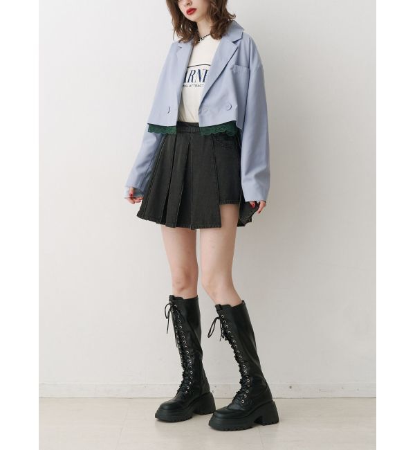 jouetie「ヘムレースショートジャケット【セットアップ対応】」|テーラードジャケット|