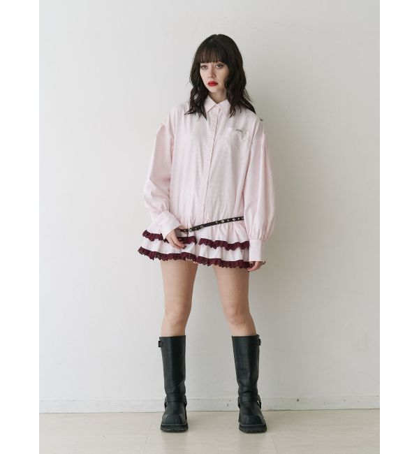 jouetie「ヘムフリルチュニックシャツ」|シャツ・ブラウス|