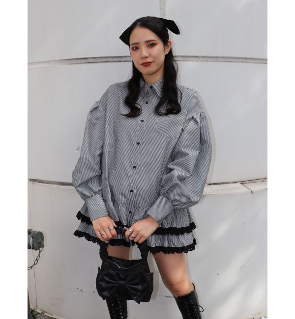 jouetie「ヘムフリルチュニックシャツ」|シャツ・ブラウス|