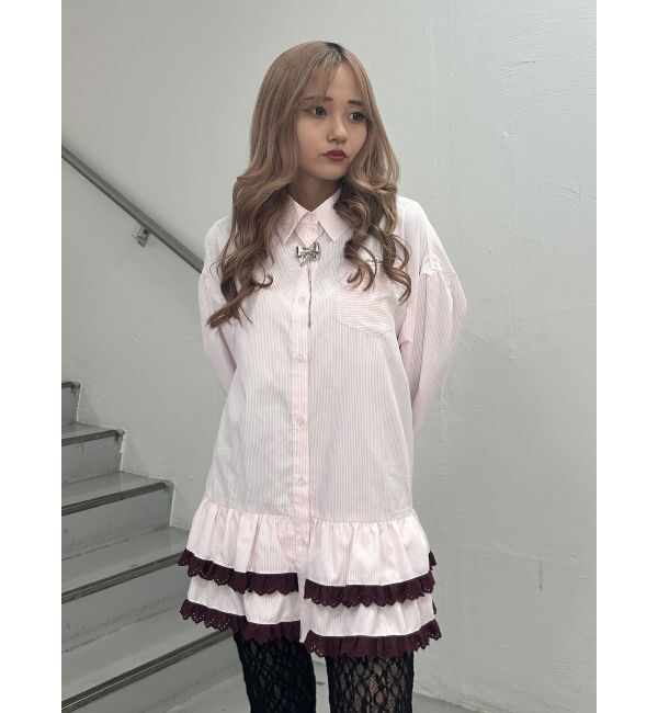 jouetie「ヘムフリルチュニックシャツ」|シャツ・ブラウス|