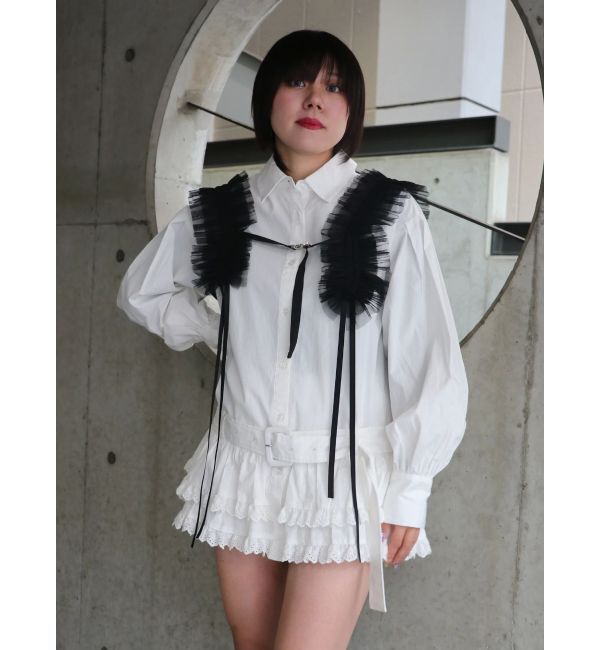 jouetie「ヘムフリルチュニックシャツ」|シャツ・ブラウス|