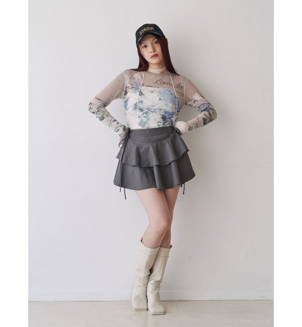 jouetie「フラワーパターンシアートップス」|Tシャツ・カットソー|