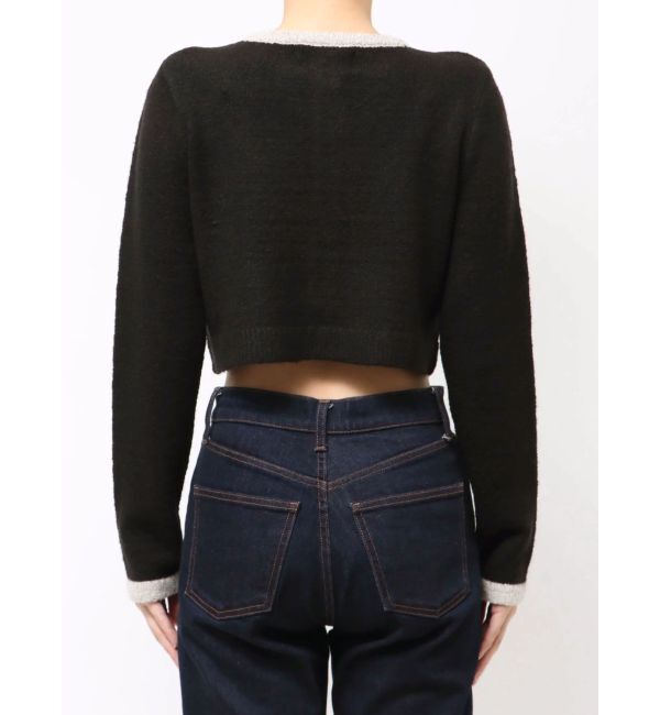 jouetie「バイカラーコサージュカーデ」|カーディガン|