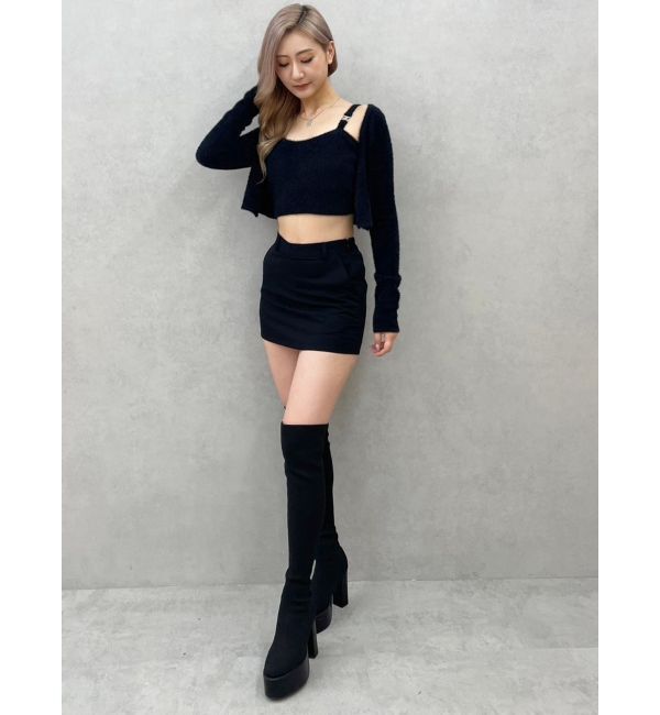 GYDA「Symmetry GYDA embroideryシャギーニットカーディガン【SETUP着用可】」|カーディガン|