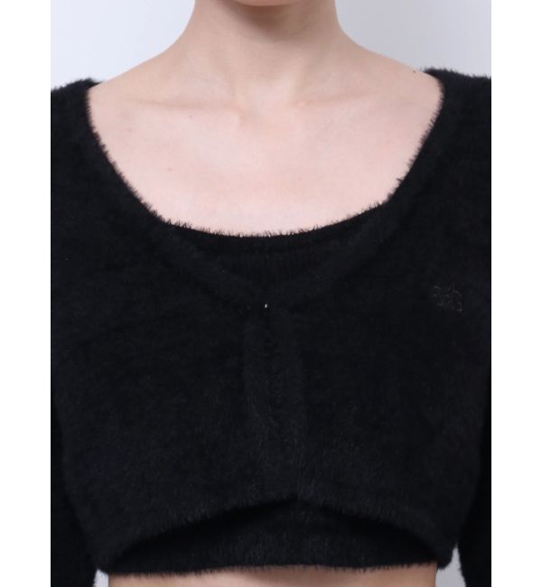 GYDA「Symmetry GYDA embroideryシャギーニットカーディガン【SETUP着用可】」|カーディガン|