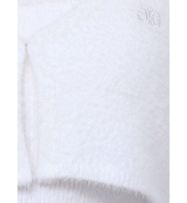 GYDA「Symmetry GYDA embroideryシャギーニットカーディガン【SETUP着用可】」|カーディガン|