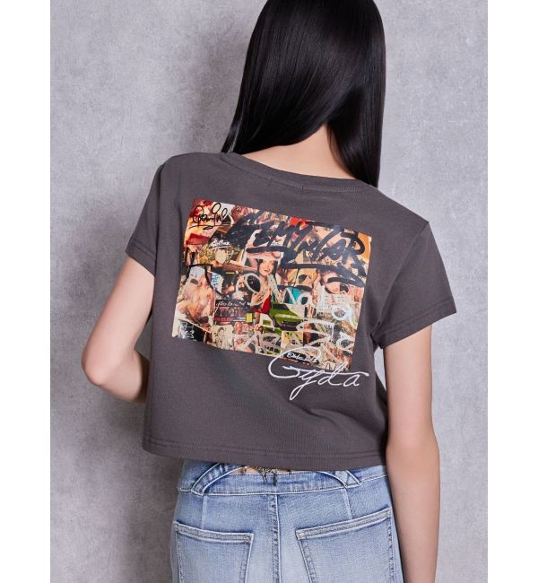 GYDA「sacred edge cross PHOTOショートTシャツ」|Tシャツ・カットソー|チャコールグレー