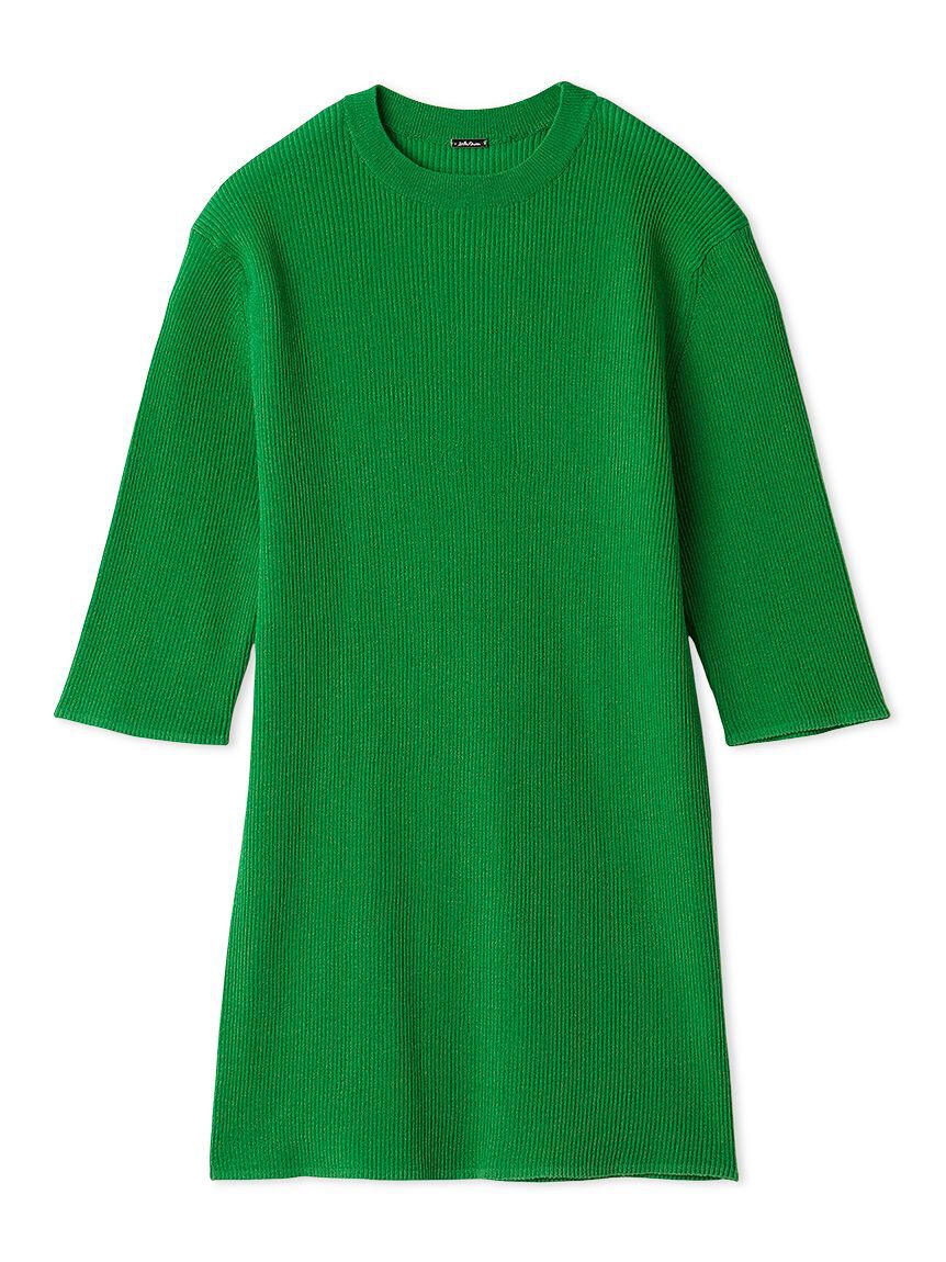 Mila Owen「ＵＶケア半袖シアーリブニット」|ニット・セーター|