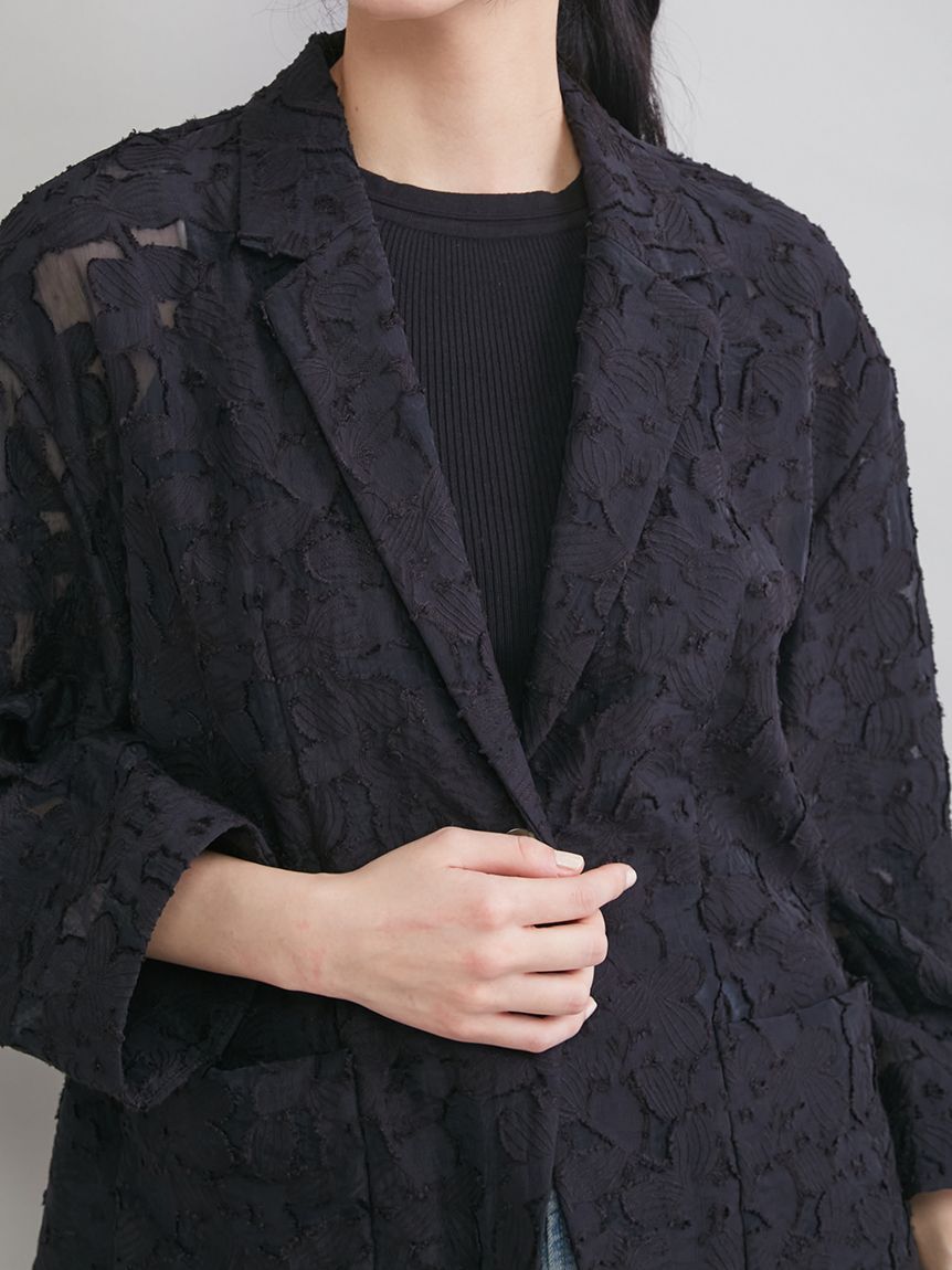 Mila Owen「シアージャガードジャケット」|テーラードジャケット|