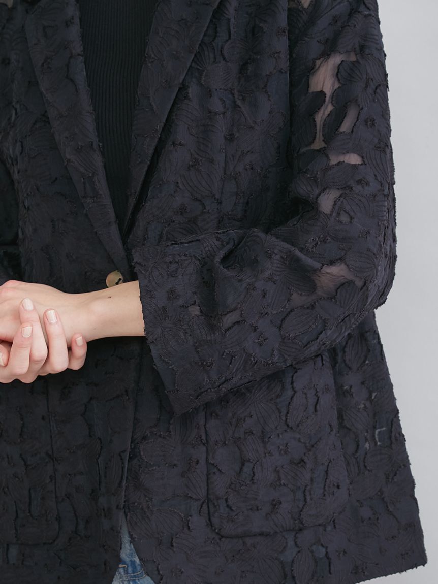 Mila Owen「シアージャガードジャケット」|テーラードジャケット|