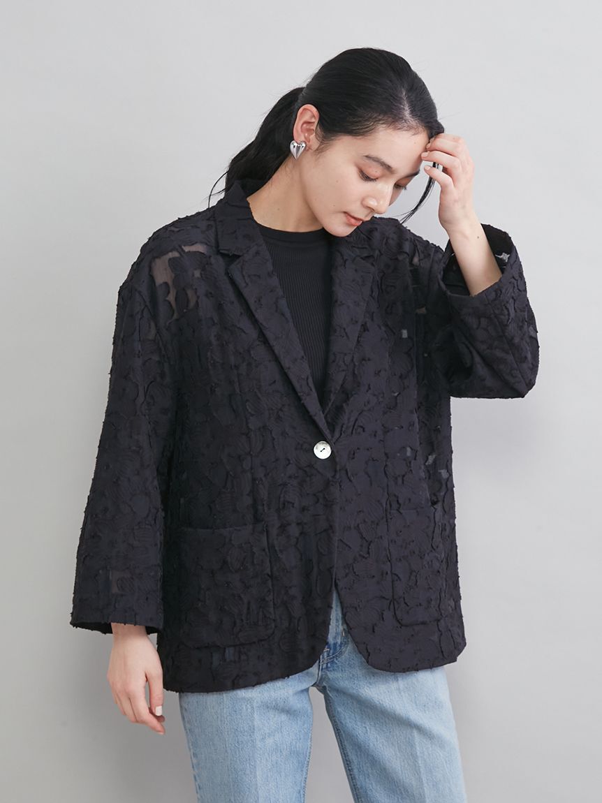 Mila Owen「シアージャガードジャケット」|テーラードジャケット|