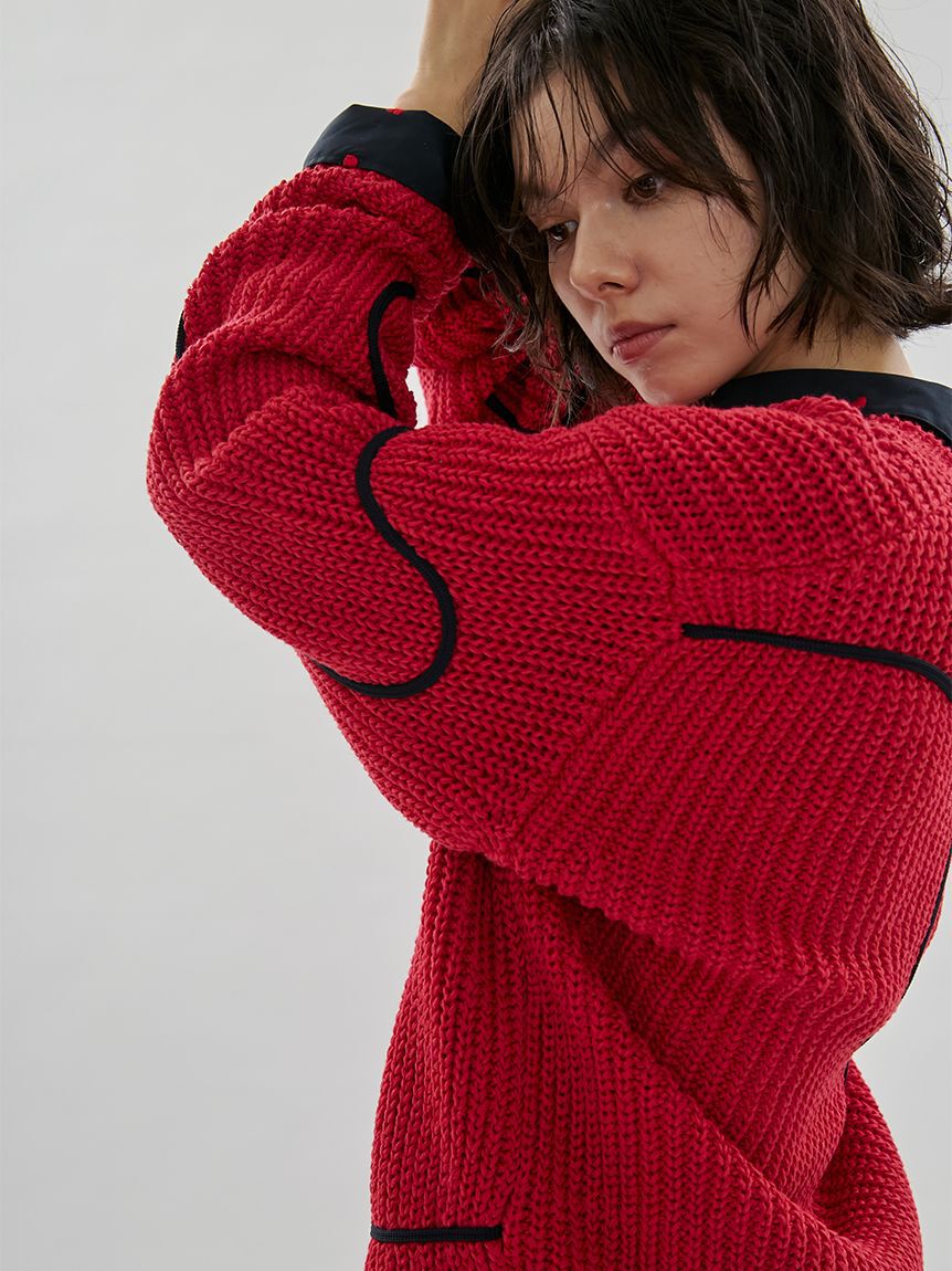 emmi atelier「【HEART】 【ONLINE限定カラーあり】ハートエンブロイダリーニット」|ニット・セーター|