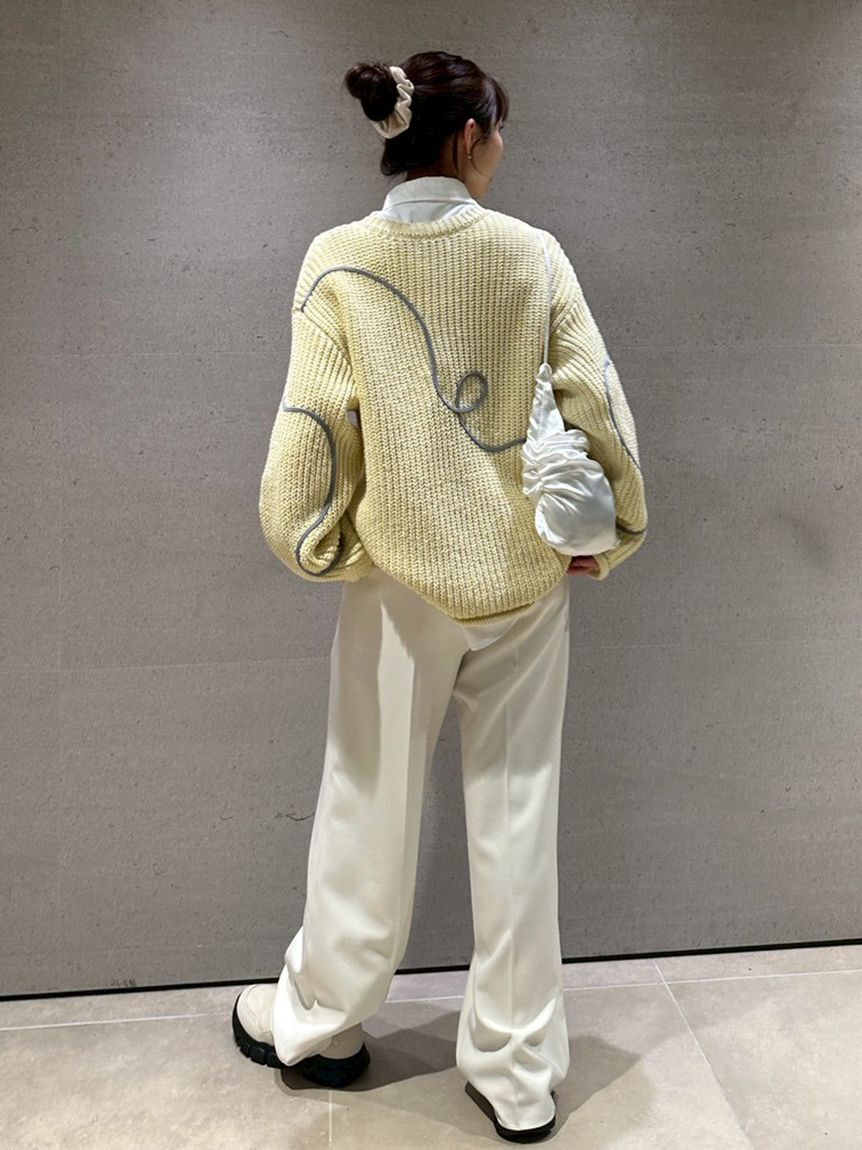 emmi atelier「【HEART】 【ONLINE限定カラーあり】ハートエンブロイダリーニット」|ニット・セーター|