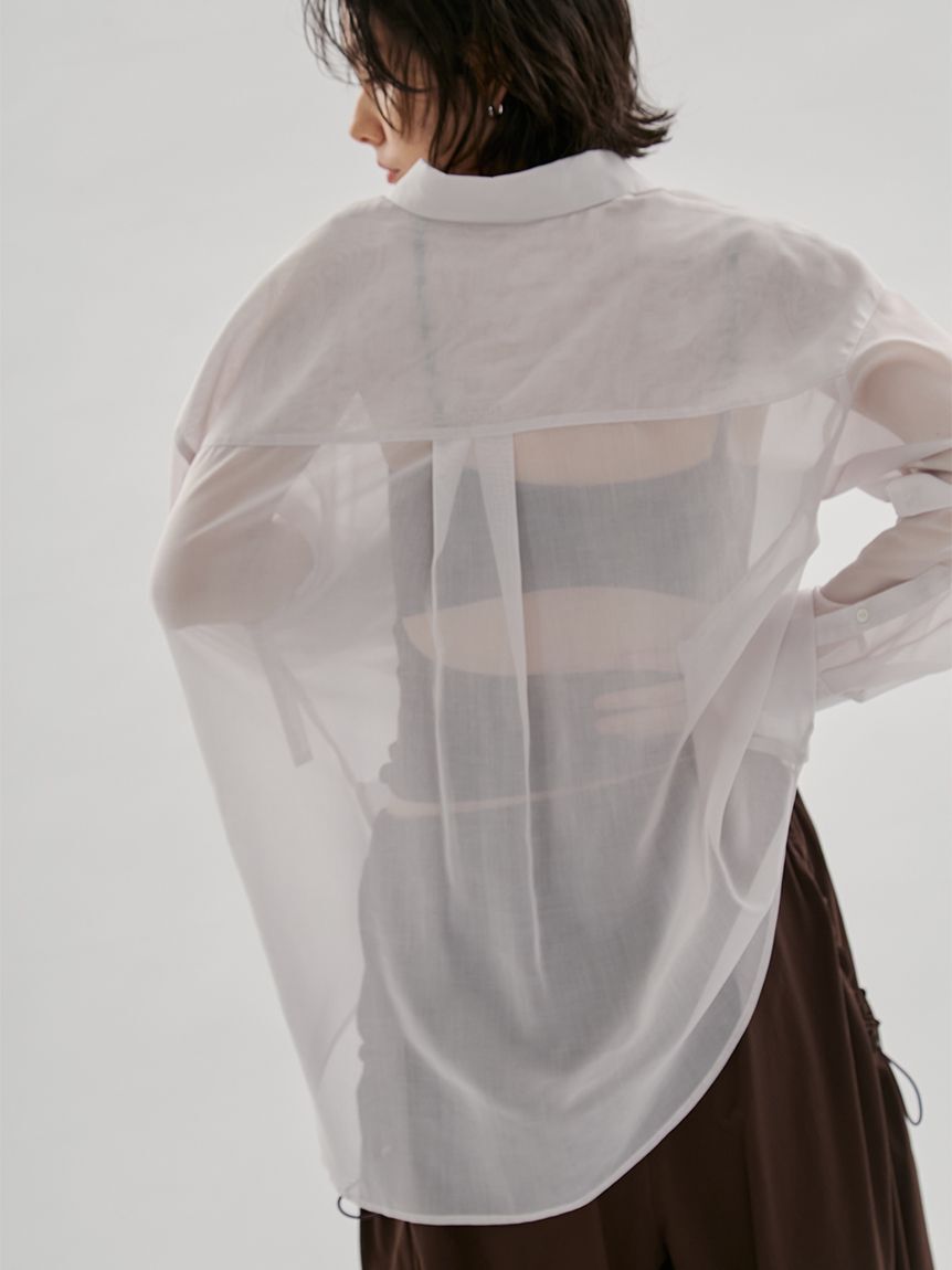 emmi atelier「2wayシアーシャツ」|シャツ・ブラウス|