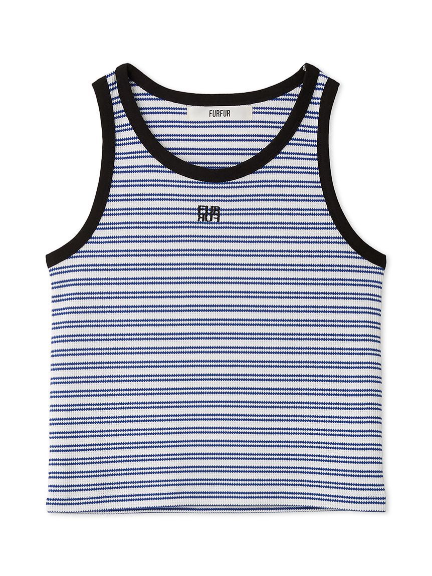 FURFUR「ロゴ刺繍ボーダータンクトップ」|タンクトップ|BLU