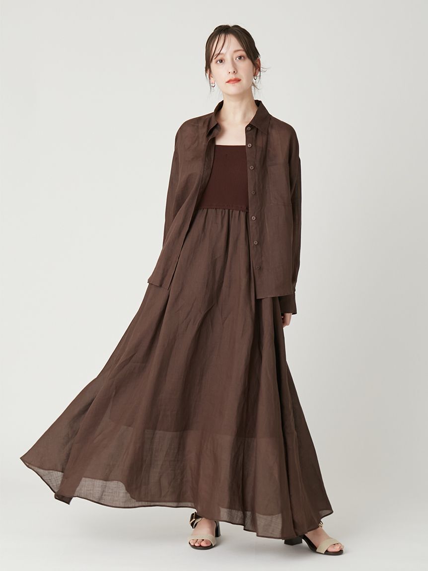 FRAY I.D「リネンオーバーサイズシャツ」|シャツ・ブラウス|