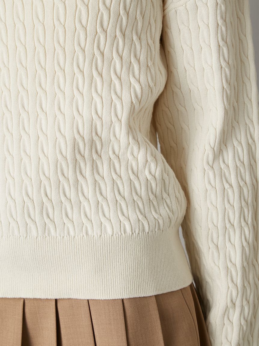 LILY BROWN「Lily Bearスタンプモチーフケーブルニット」|ニット・セーター|